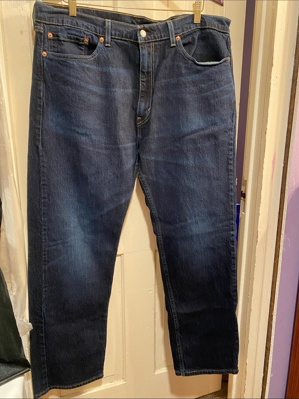 NWOT Levi's 505 Classic Straight Leg Jeans Dark Wash W38 L30